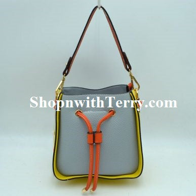 Two Tone Small Handbag Set - Grey / Yellow