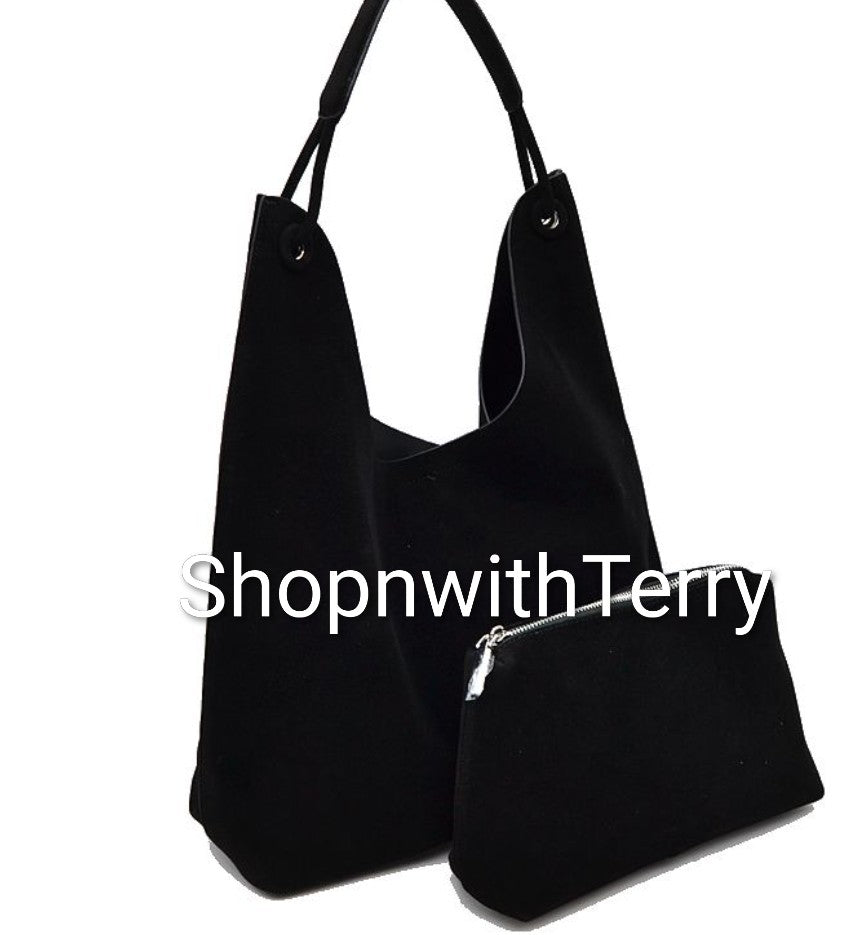 SUEDE HANDBAG BUNDLE 93 (BLK)
