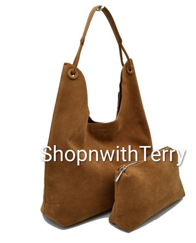 SUEDE HANDBAG BUNDLE 93 (BROWN)