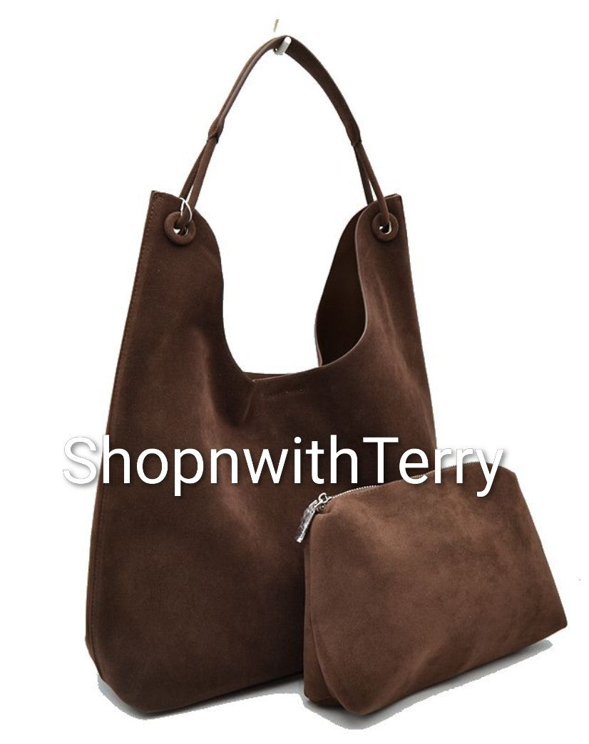 SUEDE HANDBAG BUNDLE 93 (COFFEE)