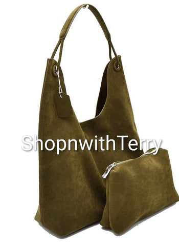 SUEDE HANDBAG BUNDLE 93 (OLIVE)