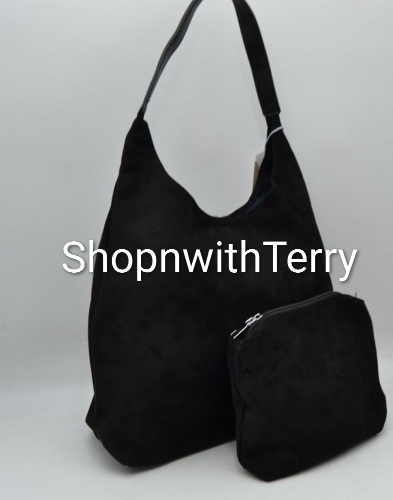 SUEDE HANDBAG BUNDLE 060 (BLK)