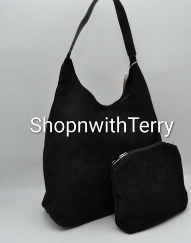 SUEDE HANDBAG BUNDLE 060 (BLK)