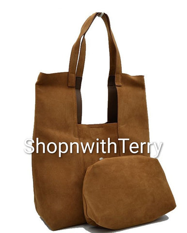 SUEDE HANDBAG BUNDLE 87 (BROWN)