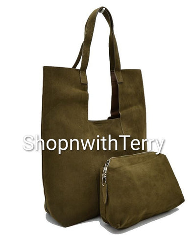SUEDE HANDBAG BUNDLE 87 (OLIVE)