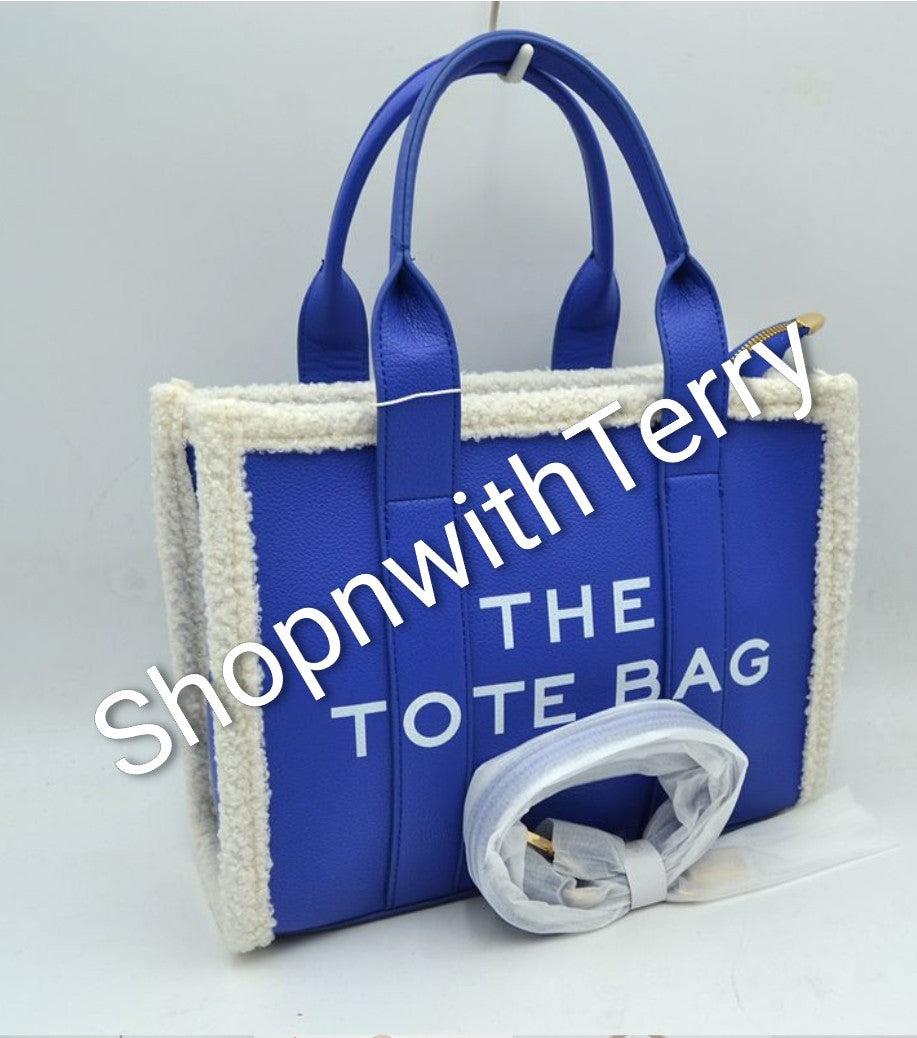 THE TOTE HANDBAG 11 (BLUE / WHT)