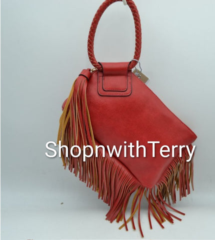 FRINGE WRIST HANDBAGS 78 (RED)