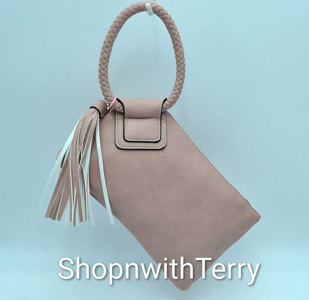 TASSEL WRIST HANDBAGS - Blush