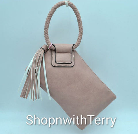TASSEL WRIST HANDBAGS - Blush