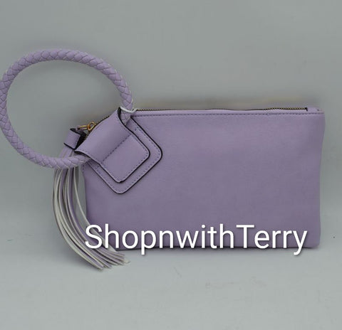 TASSEL WRIST HANDBAGS - Lavender