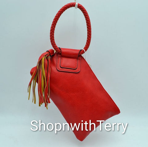 TASSEL WRIST HANDBAGS - Red
