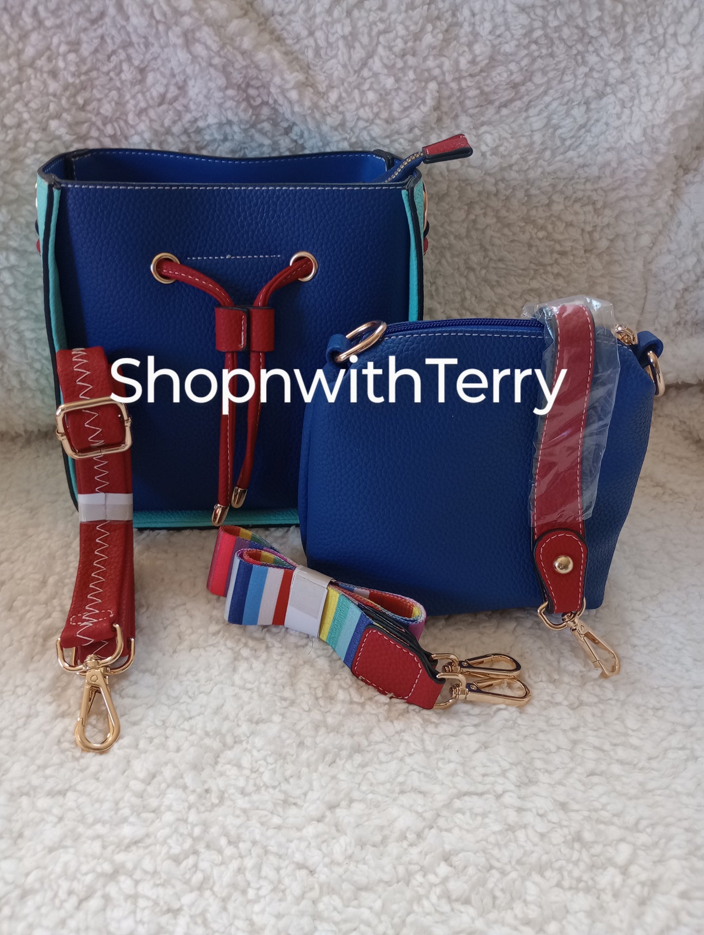 Tri - Color Handbag Bundle Set